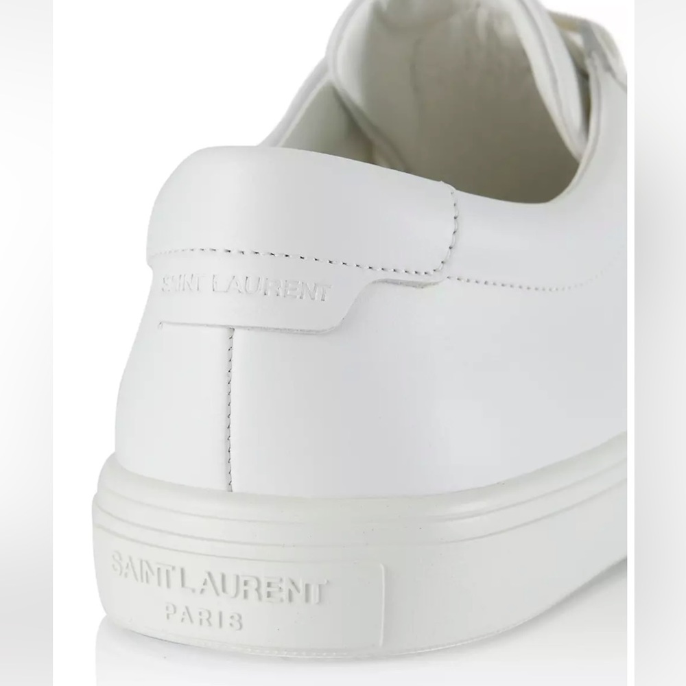 Saint Laurent Andy Logo Low-Top Sneakers Size 38 - Picture 3 of 6